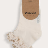 Crocheted dental socks - beige