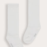 Waffle knee socks - white