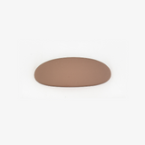 Oval width brooch - brown