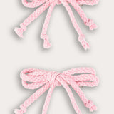 Pair of mini braided hairpins - pink