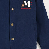 Bomber Jacket with Ticking - Navy