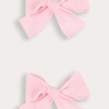 Pair of mini herringbone pins - pink