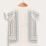 Retro Crochet Overalls - Mint