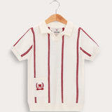 Striped knit shirt - Burgundy