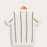 Striped knit shirt - Olive