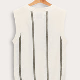 Striped knit cardigan - olive