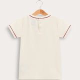 Knitted Suspender & Stripes Baby Set - Burgundy