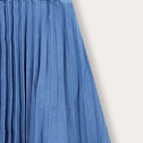 Fleece denim skirt - blue