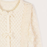 Lace Ripple Cardigan - Beige