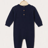 Teddy Bear Overalls - Navy