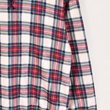 Plaid Print Sweatshirt - Beige