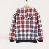 Plaid Print Sweatshirt - Beige