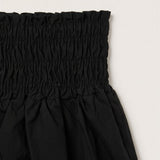 Classic skirt + shirring at the waist - black