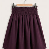 Classic skirt + gathers at the waist - purple