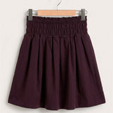 Classic skirt + gathers at the waist - purple