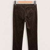 Textured Velvet Trousers - Brown