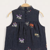Vest and lace ribbon - Navy