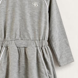 Dress with piping trim - grey