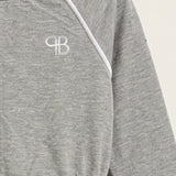 Dress with piping trim - grey