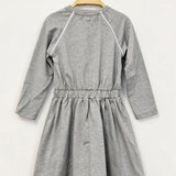 Dress with piping trim - grey