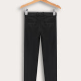 Long jersey pants - black