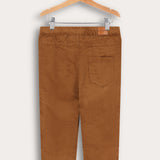 Corduroy tights with button - Camel