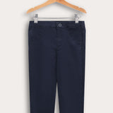 Corduroy tights with button - Navy