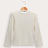 Half-Turtleneck Shirt - Cream