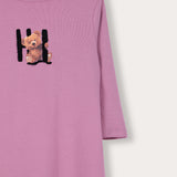 Teddy 3/4 Sleeve Nightgown - Pink