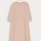 3/4 Sleeve Teddy Bear Nightgown - Beige