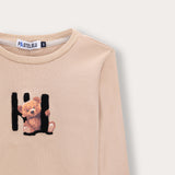 Long-sleeved pajama set - Stone