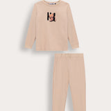 Long-sleeved pajama set - Stone