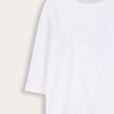 Rivet shirt with embroidery - cream