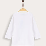 Rivet shirt with embroidery - cream