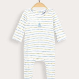 Babygro Striped with Ship Embroidery - Yellow