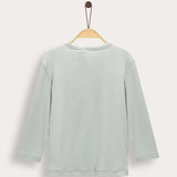 Ribbed printed top - Black
