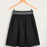 Banglin skirt with elastic - black