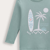 Rivet shirt with print - blue