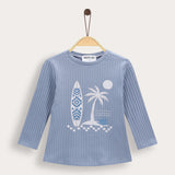 Rivet shirt with print - blue