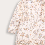Dress with a colorful floral print - beige