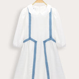 Crochet Strap Dress - Blue