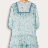 Tiered Floral Dress - Mint