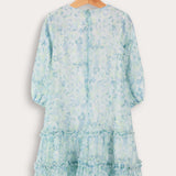 Tiered Floral Dress - Mint