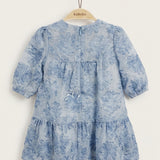 Chiffon floral dress - blue