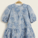 Chiffon floral dress - blue