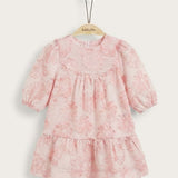 Chiffon floral dress - pink