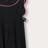 Pleated gown - black