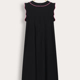 Pleated gown - black