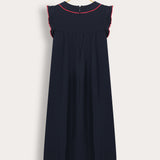 Bathrobe with pleats - Navy