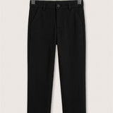 Wool-blend trousers - black